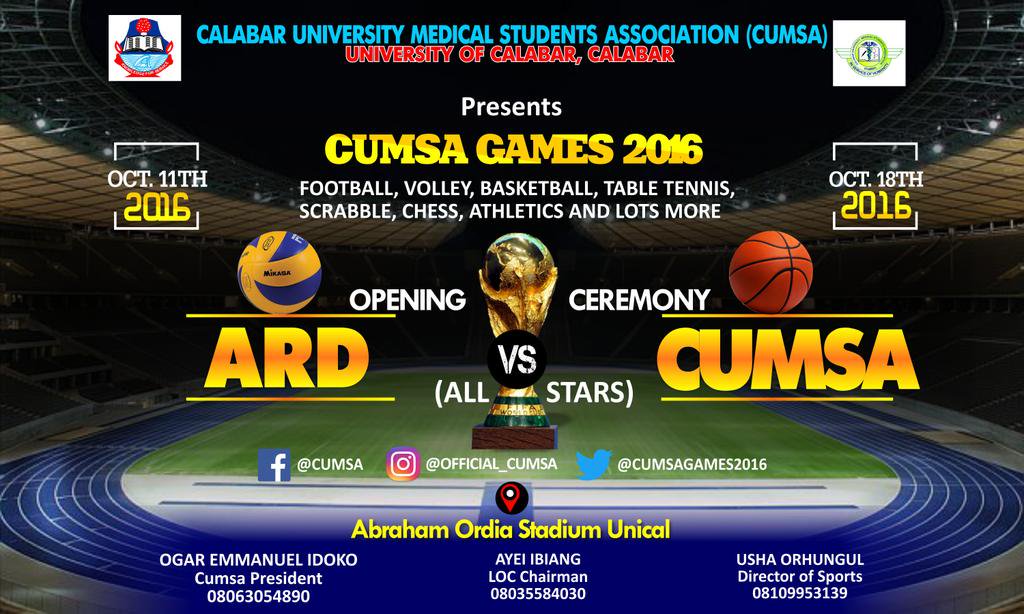 CUMSA GAMES 2016 official banner