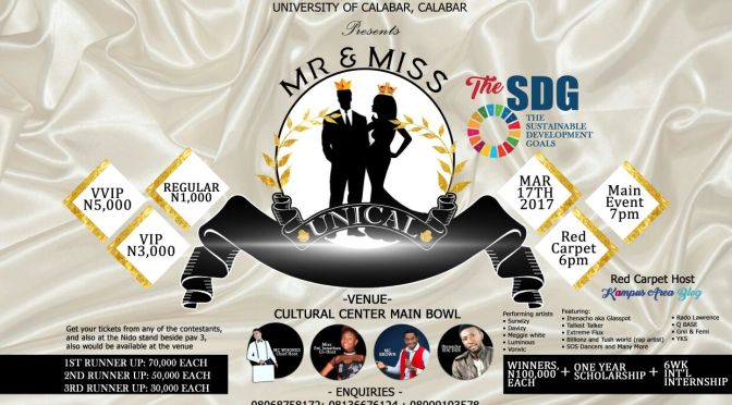 Mr and Miss UNICAL 2017, MEET THE FINALISTS
